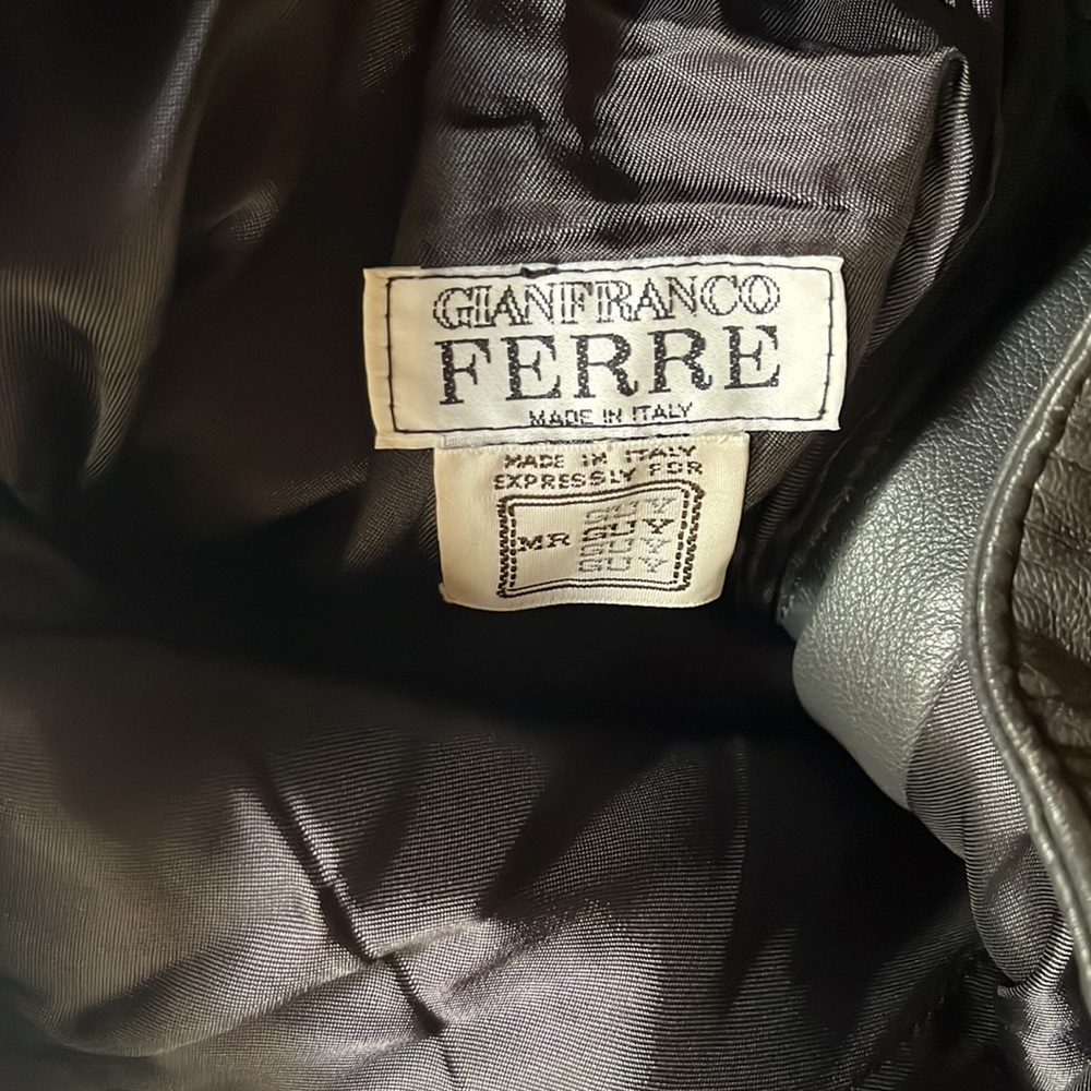 Giafranco FERRE leather pants, leather is like butter,